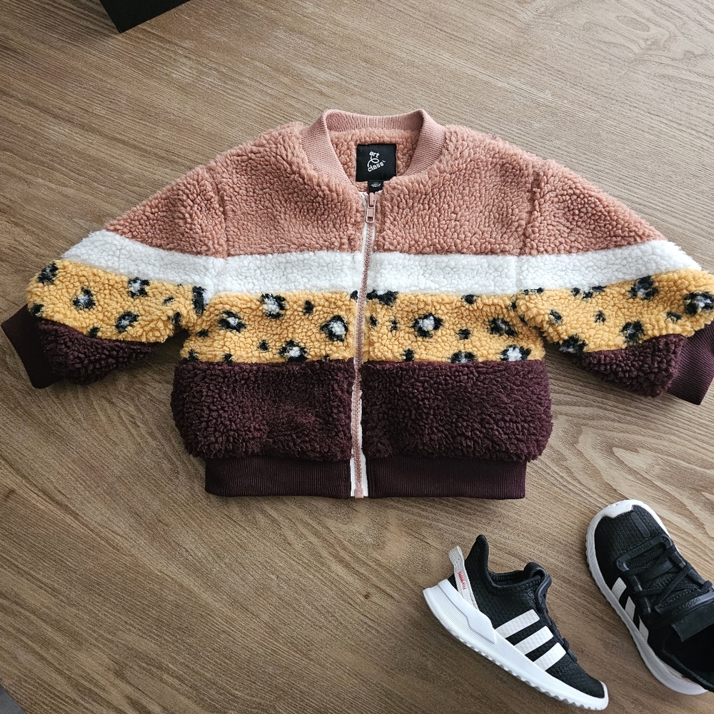 Tricoloted Baby Animal Print Jacket